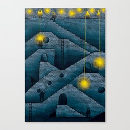 Labyrinth of stairs Canvas Print