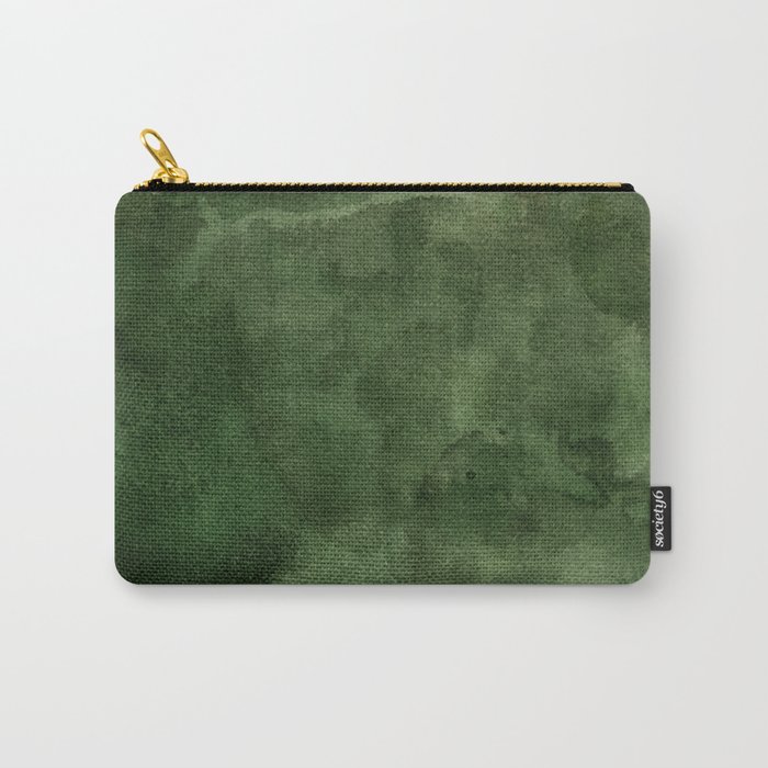 Green Watercolor Texture Carry-All Pouch