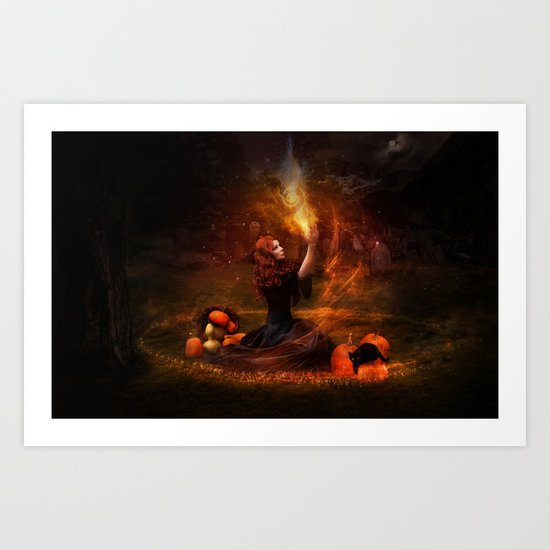 The Witch Fantasy Mystic Scene Art Print