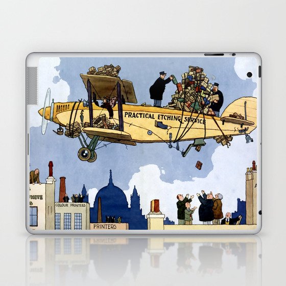 “Practical Etching Services” by W Heath Robinson Laptop & iPad Skin