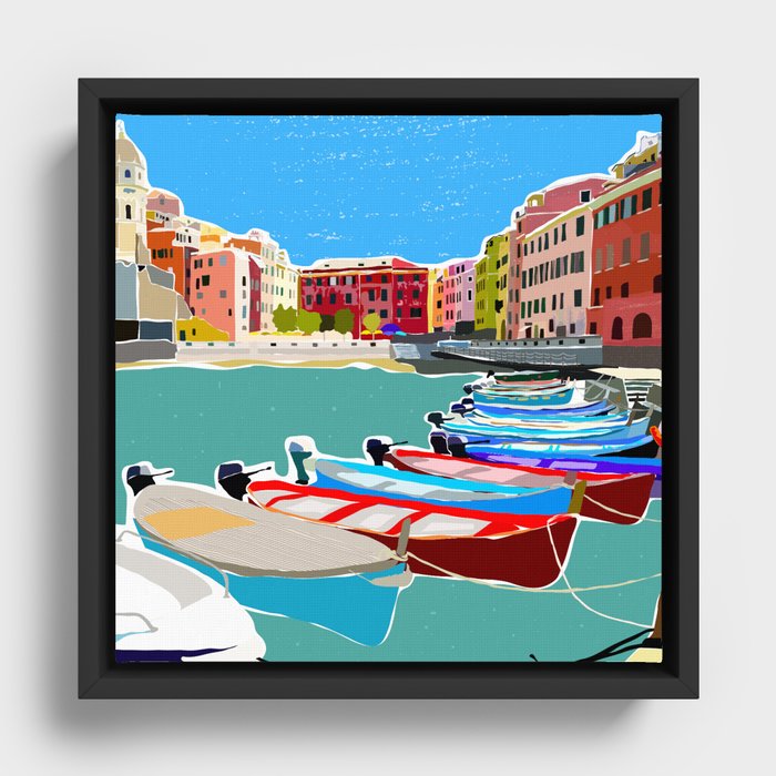 Portofino Framed Canvas