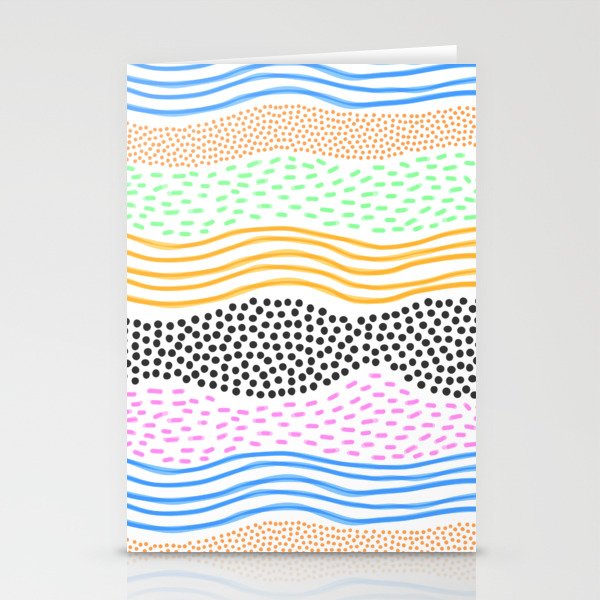 Abstract hand drawn shapes doodle pattern Stationery Cards