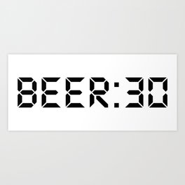 Beer O'clock Funny Art Print