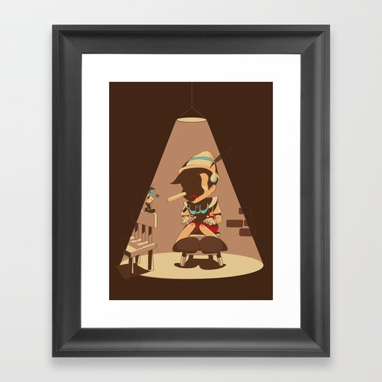 Nosey Interrogation Framed Art Print