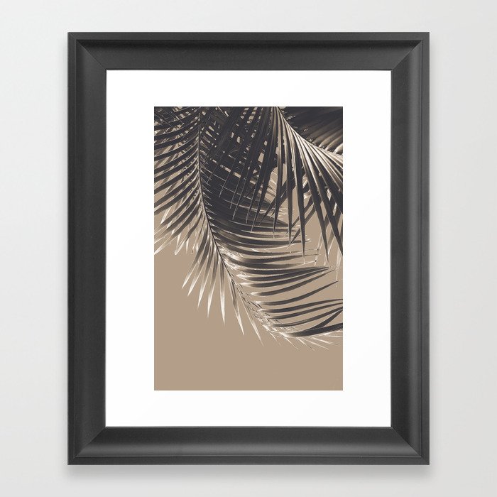 Palm Leaves Sepia Vibes #2 #tropical #decor #art #society6 Framed Art Print