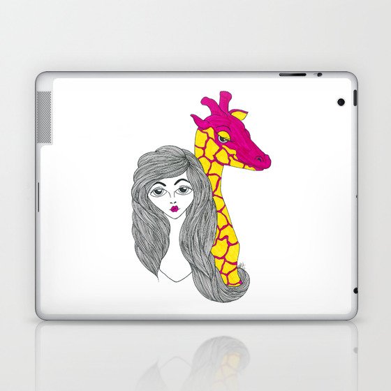 Girl with the Giraffe Laptop & iPad Skin