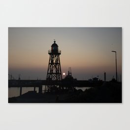 Sunrise at harbour Canvas Print
