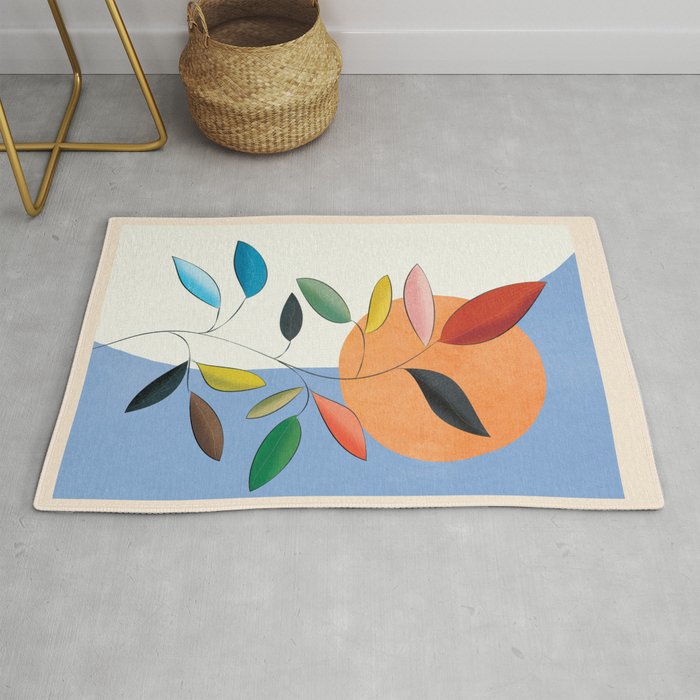 Abstract Line Branch 1 Rug