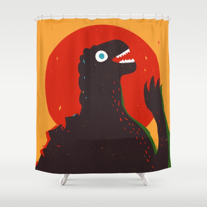 Godzilla Welcomes You to Monster Island, Gojira Shower Curtain