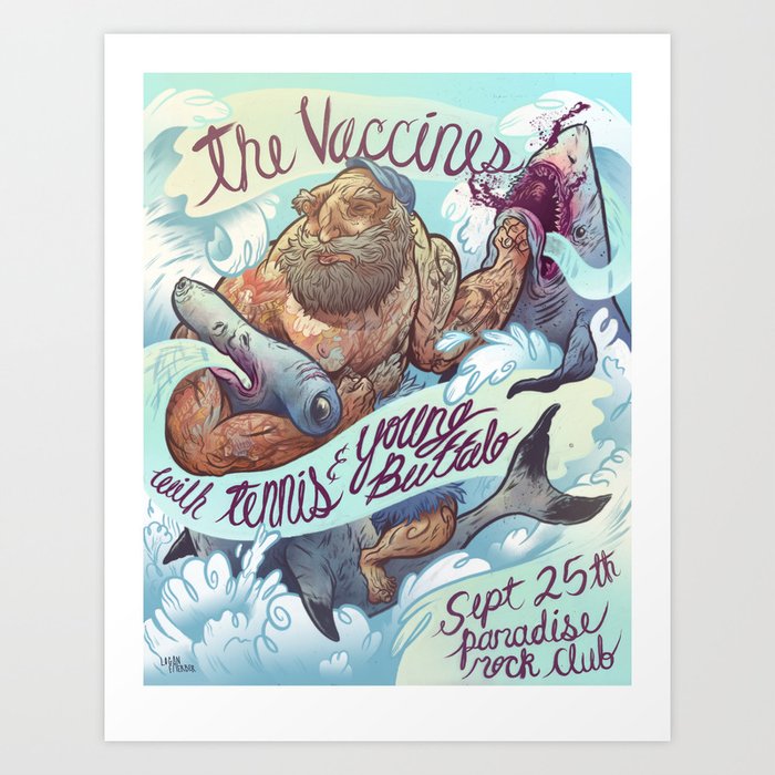 The Vaccines (band poster) Art Print