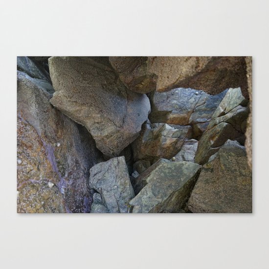 Natural Beach Rock Cave Texture Cornwall Canvas Print By Loramaze Society6