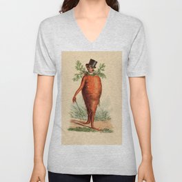 Victorian Carrot Man V Neck T Shirt