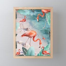 Caribbean Flamingo Dream #1 #wall #decor #art #society6 Framed Mini Art Print