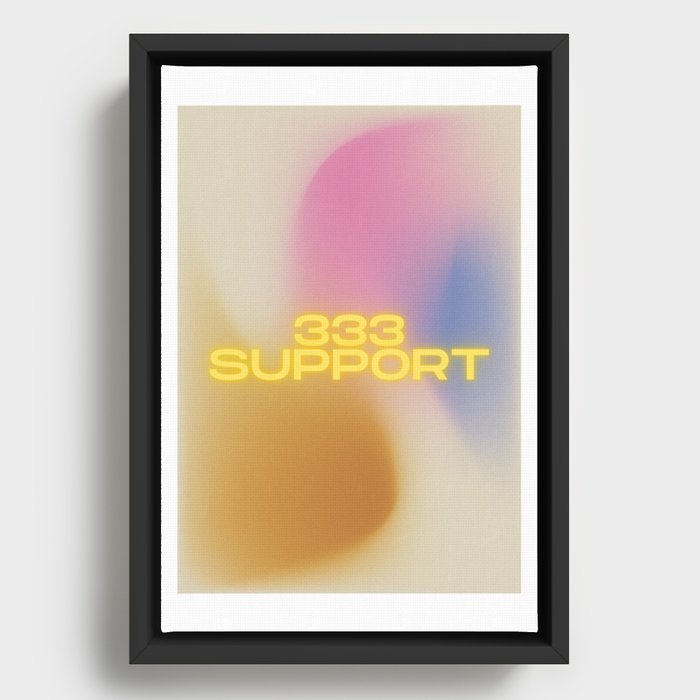 Angel Number: Aura 333 Support Framed Canvas