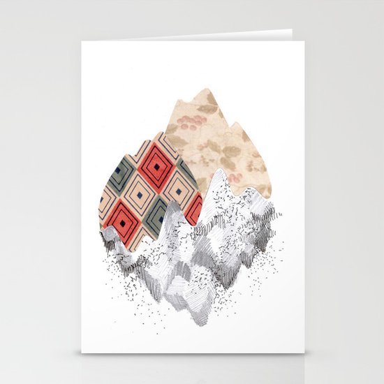 montañas collage Stationery Cards