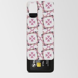 White Hearts and Diamonds Valentines Seamless Pattern Android Card Case