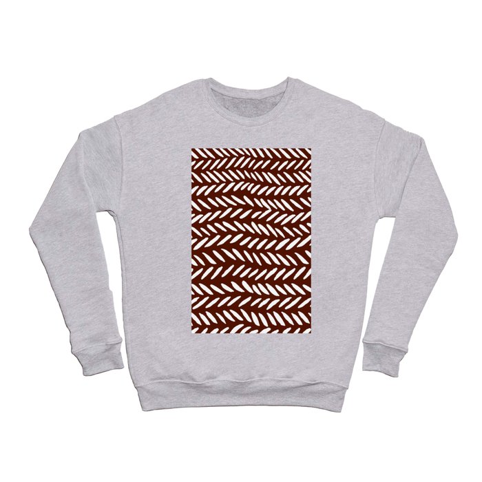 Knitting pattern - white on burgundy Crewneck Sweatshirt