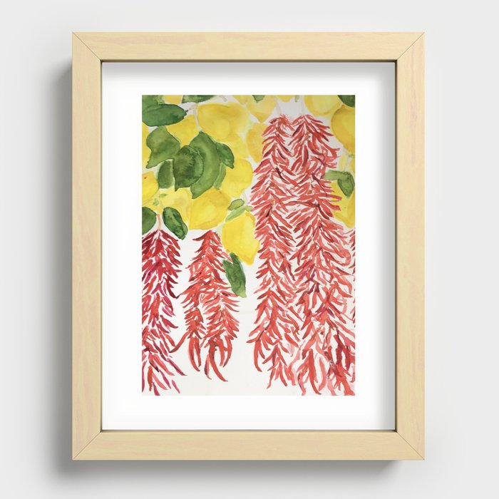 limoni e peperoncini Recessed Framed Print