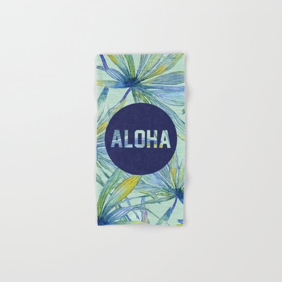Aloha - blue version Hand & Bath Towel