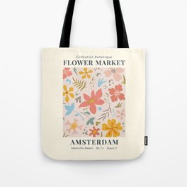 Vintage Flower Market Amsterdam Art Galerie Tote Bag