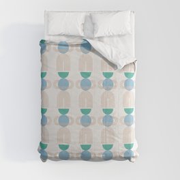 Abstraction_NEW_SPACE_PLANET_BLUE_ORBIT_LINE_POP_ART_0205B Comforter