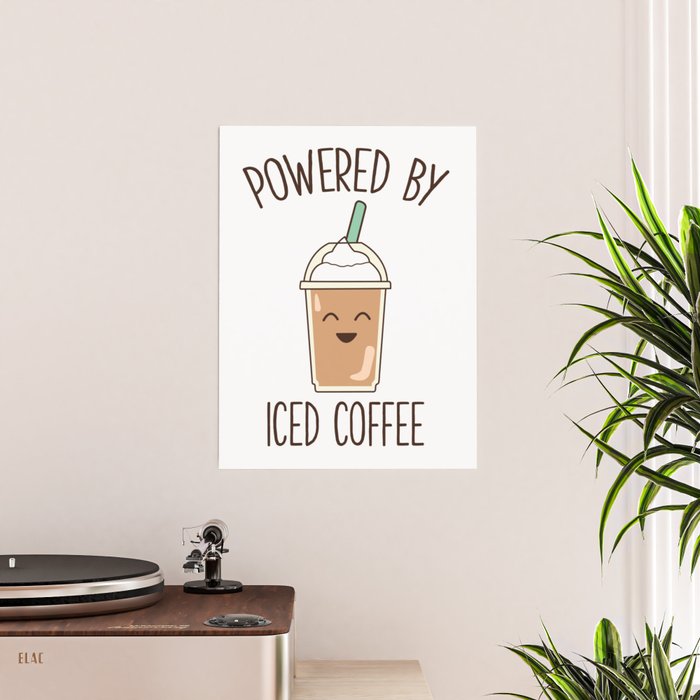 Cute Cartoon Iced Coffee, Kawaii, Sticker Pack - Coffee - Posters and  Art Prints