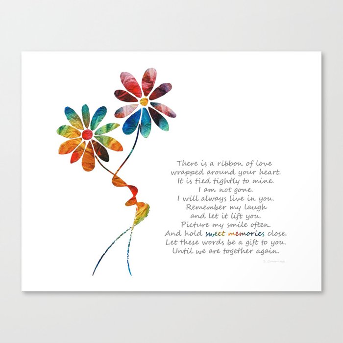 Ribbon Of Love Grief And Sympathy Art Canvas Print