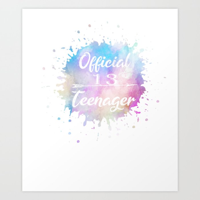 Official Teenager Girl 13th Birthday Gifts For 13 Year Old - Official  Teenager - Sticker
