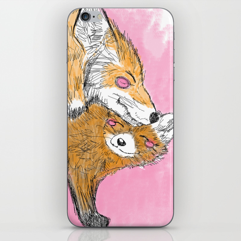 Fox Family Iphone Skin By Martapinilla Society6