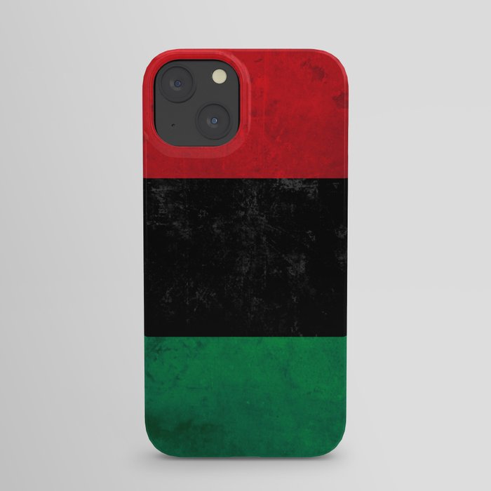 Distressed Afro-American / Pan-African / UNIA flag iPhone Case