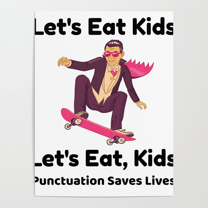 Punctuation Saves Lives Halloween Poster