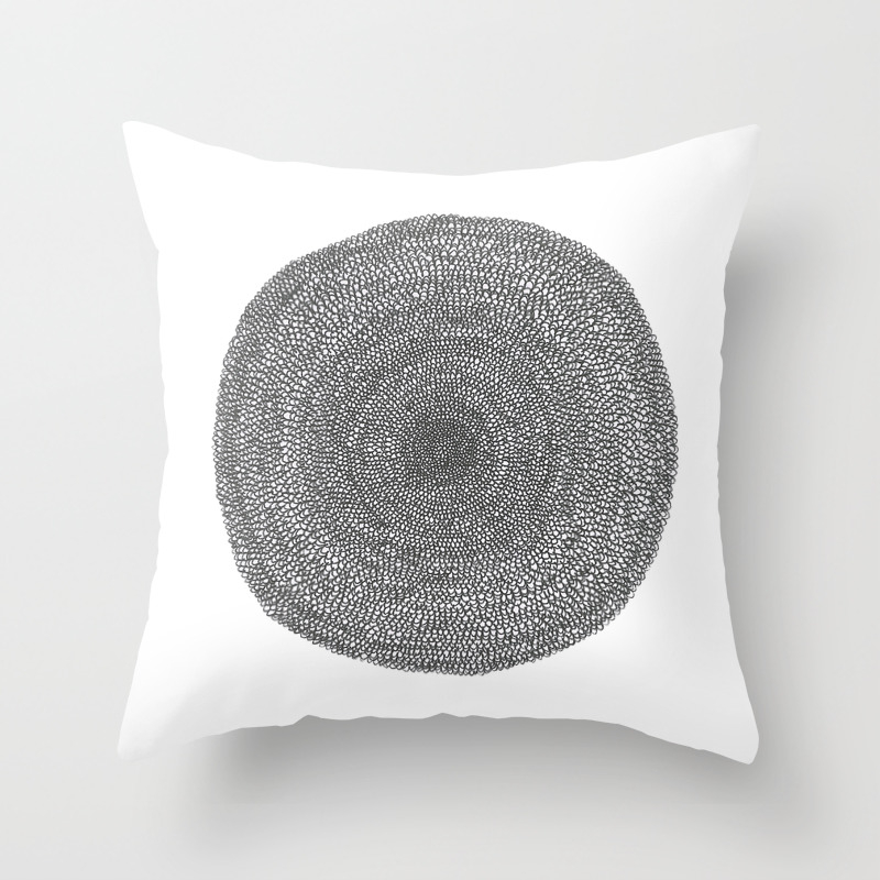 Circle Semi Circles Throw Pillow By Question Society6
