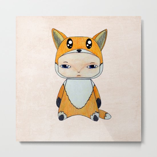 A Boy - Fox Metal Print