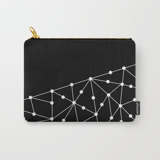 Abstract black and white pattern. Mesh . Carry-All Pouch