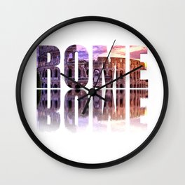 Rome text souvenir Wall Clock
