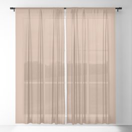 Solid Color Sandstone Beige Sheer Curtain