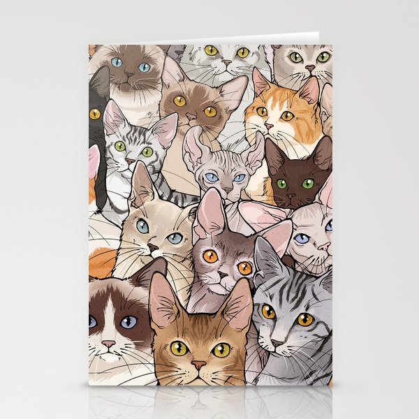 A lot of Cats Stationery Cards