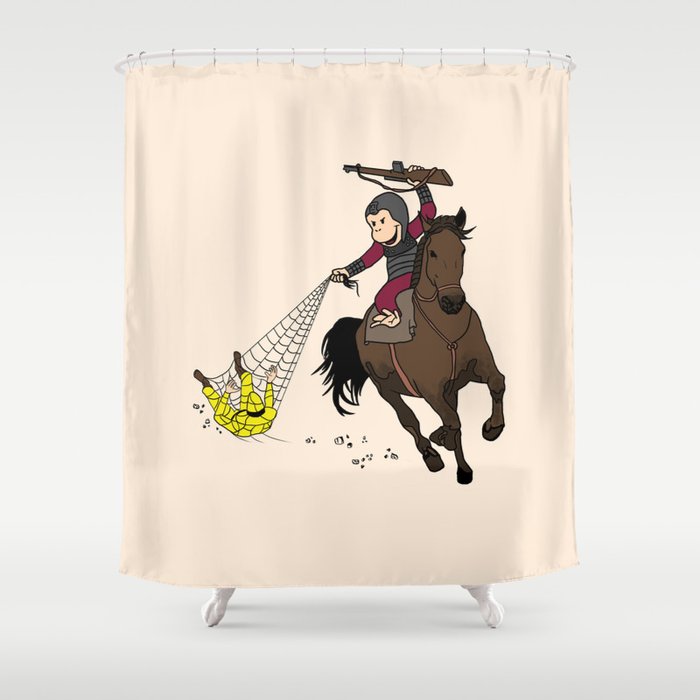 Curious George Planet Of The Apes Shower Curtain By Cracked Society6