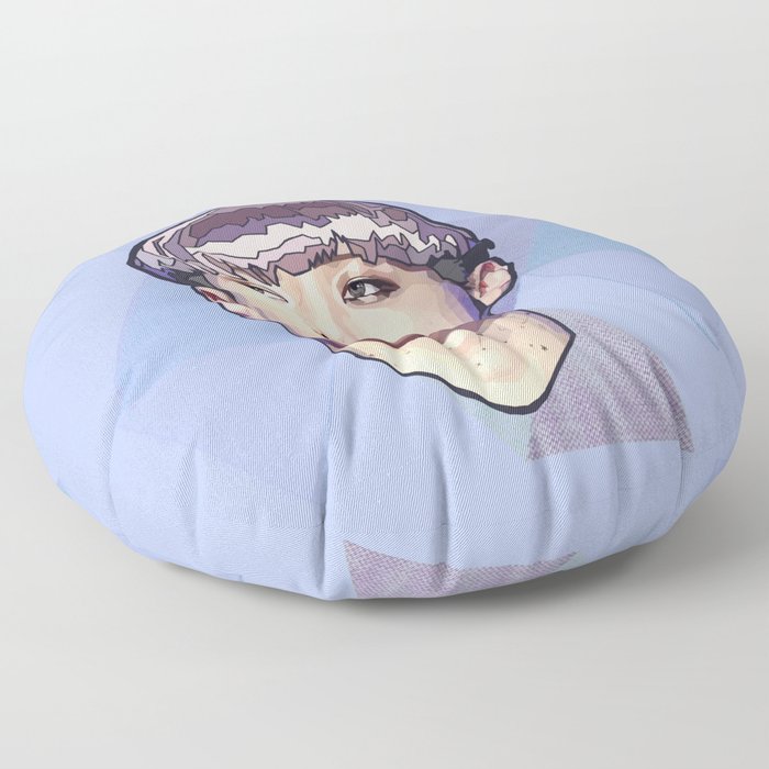 Violet portrait Floor Pillow