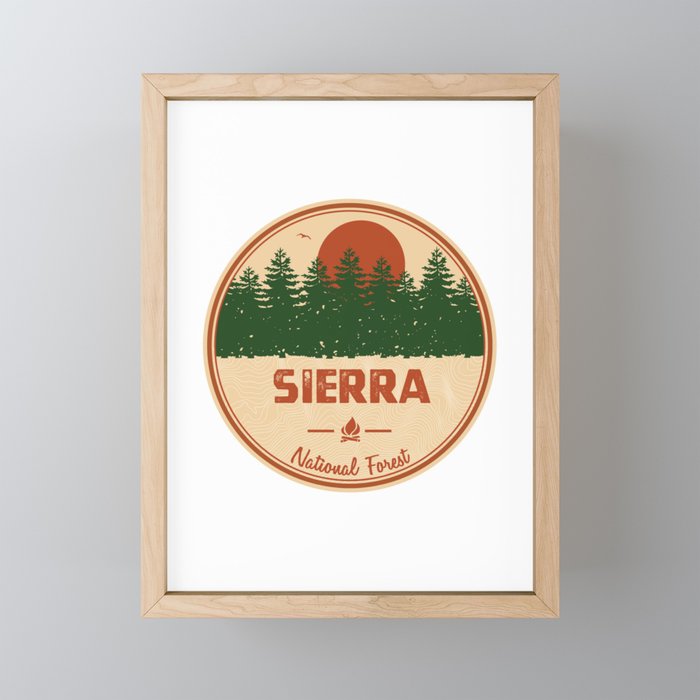 Sierra National Forest Framed Mini Art Print