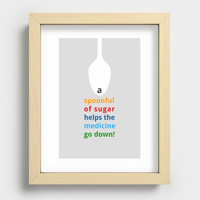 A spoon full of sugar Recessed Framed Print