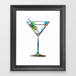 Cheers - Martini Glass Art - Sharon Cummings Framed Art Print