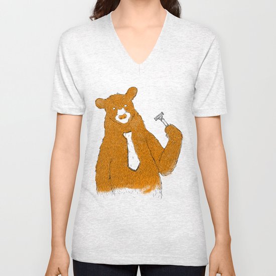 Office Bear Unisex V-Neck
