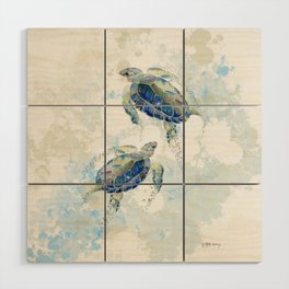Swimming Together 2 - Sea Turtle  Wood Wall Art