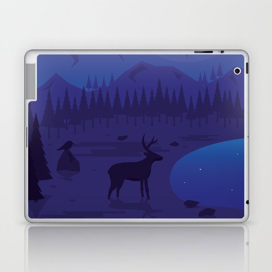 Night landscape Laptop & iPad Skin