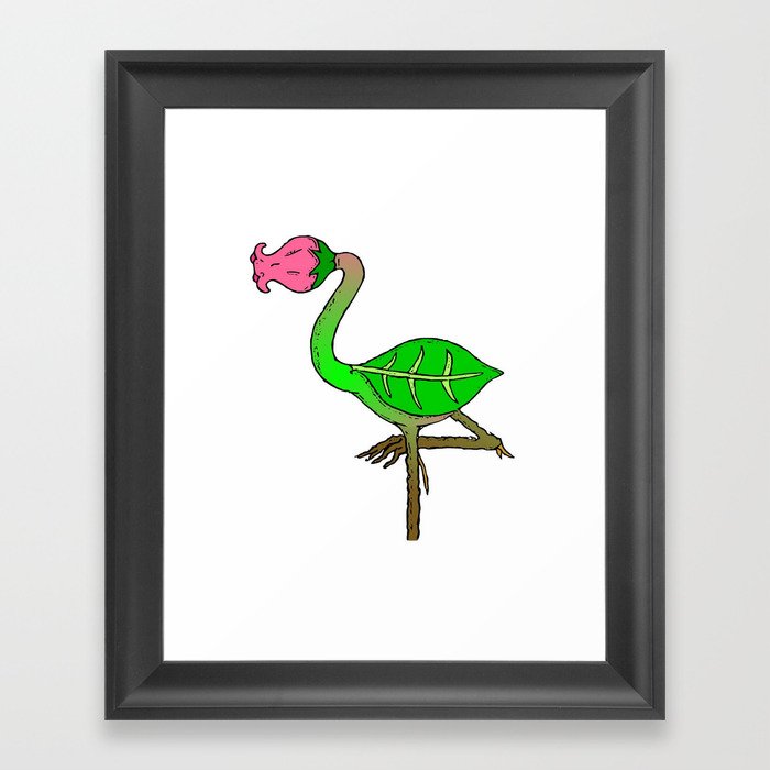 Flamingo Flower Framed Art Print