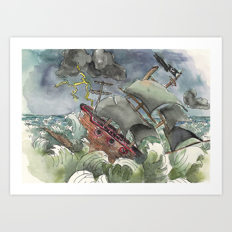 Dark And Stormy Night Art Print By Doraldina Society6