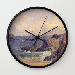 Paul Gauguin - Seascape "Rochers au bord de la mer" or "La Côte rocheuse" (1886) Wall Clock
