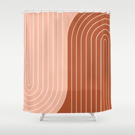 Two Tone Line Curvature XXIX Shower Curtain