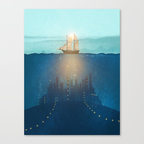 The Underwater City Canvas Print